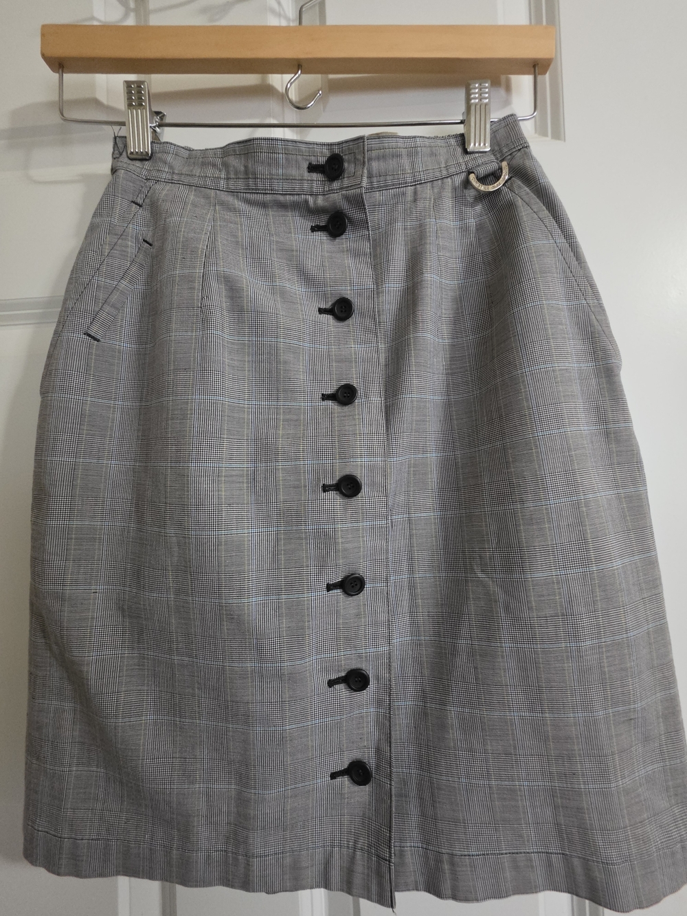 Pre Loved Christian Dior SPORTS Glen Plaid Button-Down Skirt